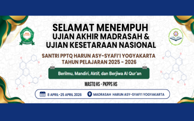 Ujian Akhir Madrasah Berjalan Lancar, Santri Kelas IX PPTQ Harun Asy-Syafi’i Lanjutkan Ujian Kesetaraan Nasional